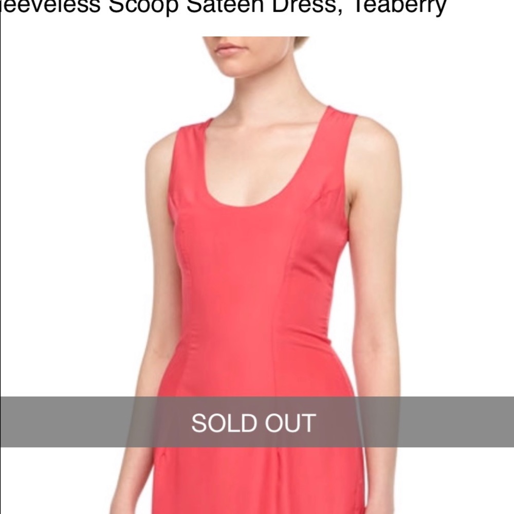NAVEN scoopneck sateen dress in teaberry size 0